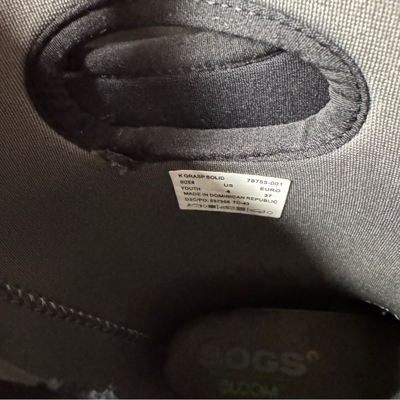 BOGS Grasp Kids Waterproof Insulated All Weather Boots Size 4 Black -22°F/-30°C - Picture 13 of 13